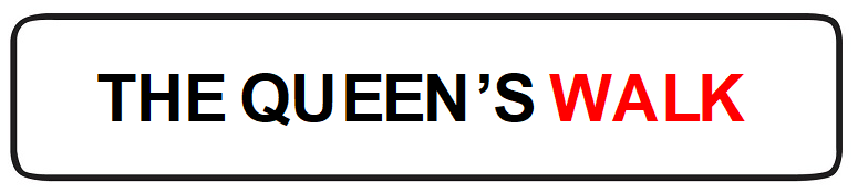 the queens walk self guided title logo